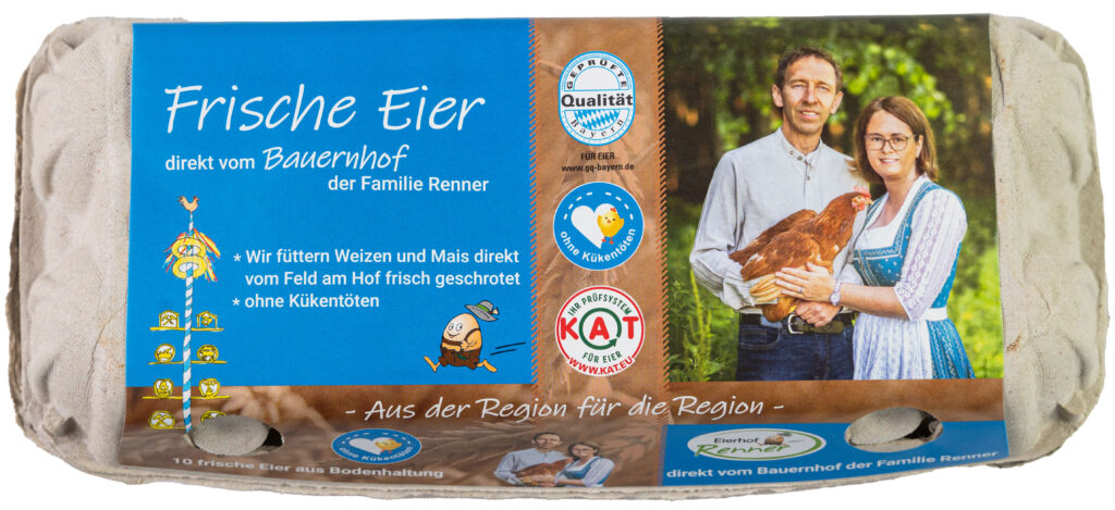 10 Frische Eier vom Bauernhof aus Bodenhaltung