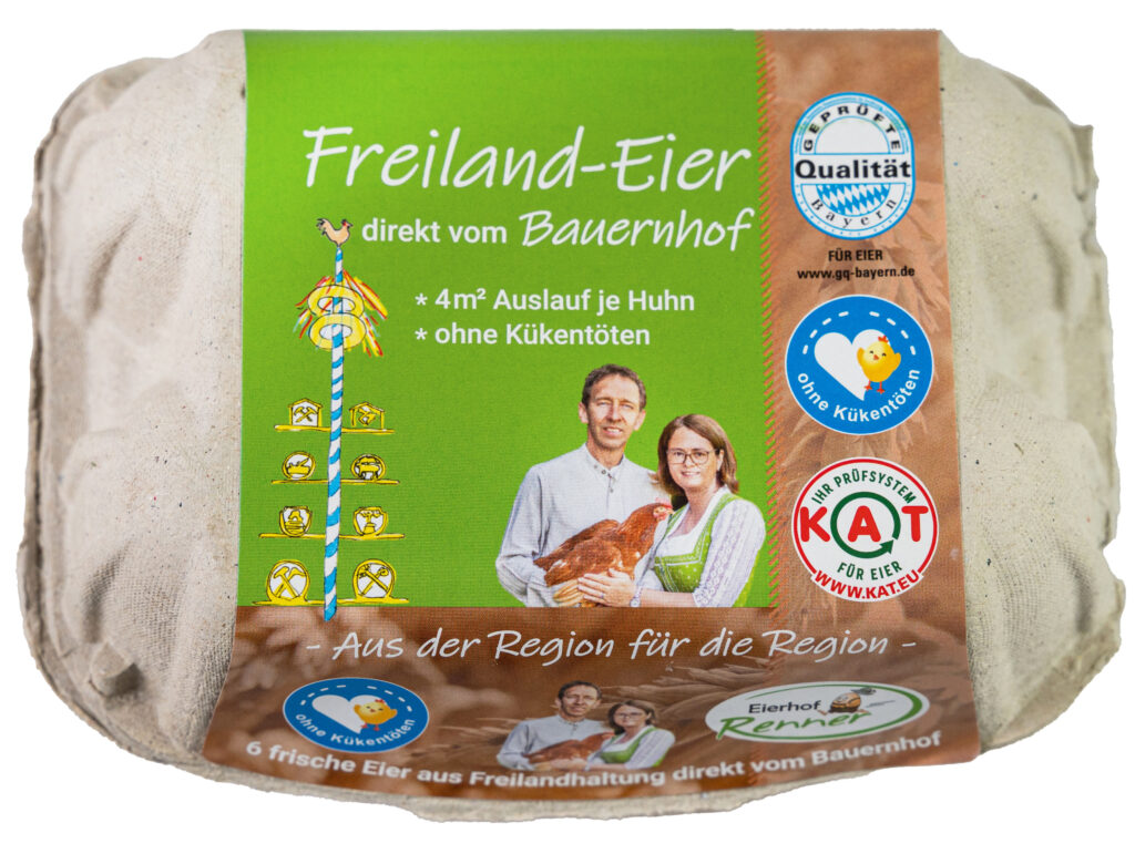6 Frische Eier vom Bauernhof aus Freilandhaltung
